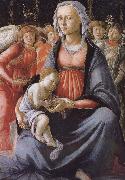 Sandro Botticelli Our Lady of Angels with five sub painting